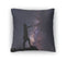 Throw Pillow, Starcatcher Person Standing Next The Milky Way Galaxy Pointing Star