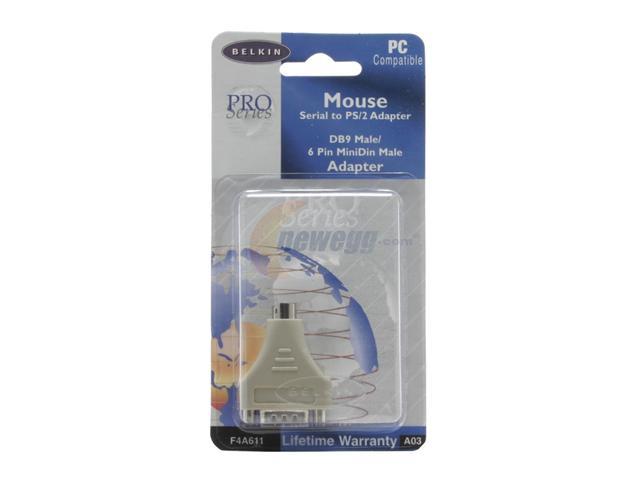 Belkin: PC Compatible Mouse Adapter - Serial To PS/2 Adapter Model: F4A611