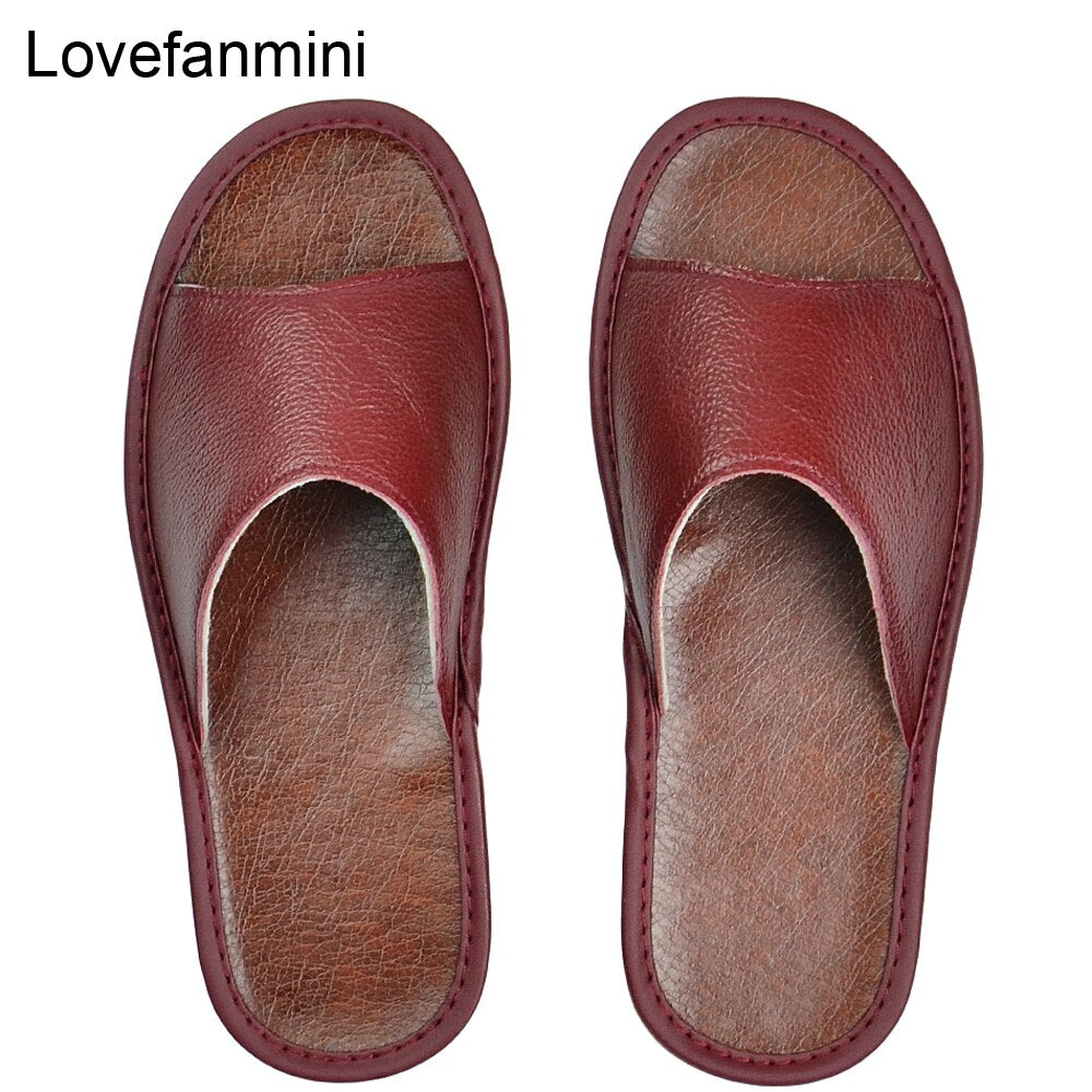 MEN AND WOMEN LUXUY LEATHER SLIPERS