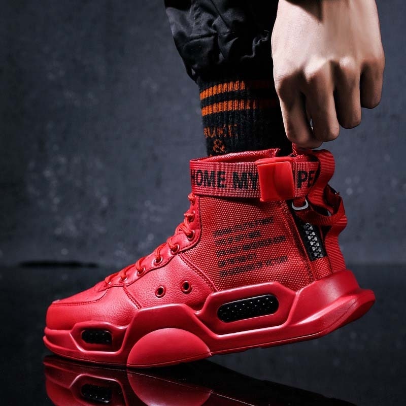 Brand Mens Casual Sneakers High-tops Sneakers Trendy Boys Basketball Sports Tennis Shoes Outdoor Off-road Shoes Couple Sneakers