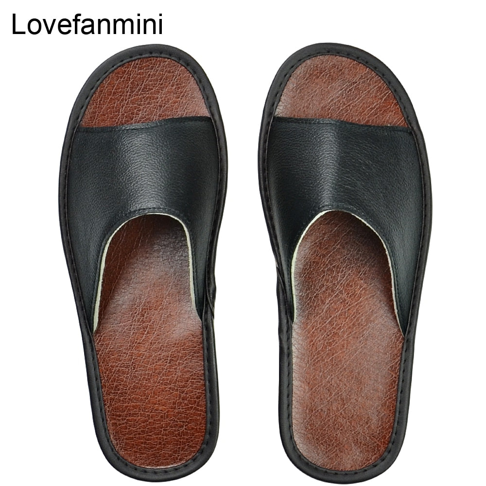 MEN AND WOMEN LUXUY LEATHER SLIPERS