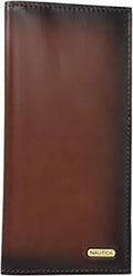 Nautica Men's Leather Secretary Checkbook Wallet Organizer