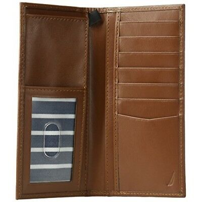 Nautica Men's Leather Secretary Checkbook Wallet Organizer