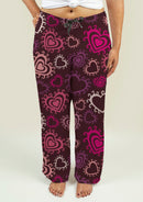 Ladies Pajama Pants with Hearts