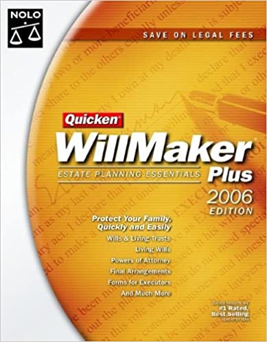 Quicken Willmaker Plus 2006 Edition Estate Planning Essentials Paperback.