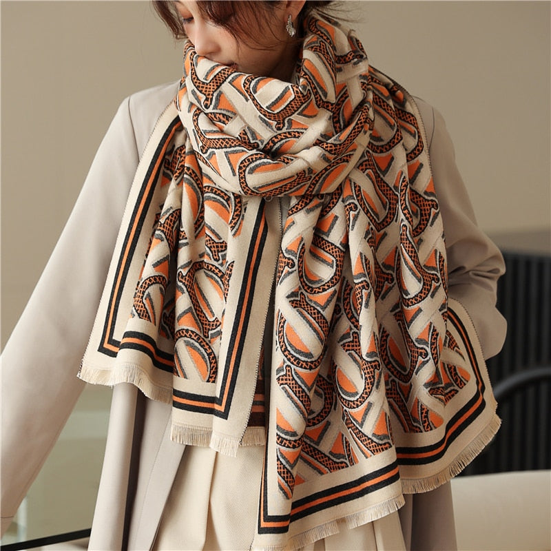 2022 Luxury Cashmere Scarf For Winter