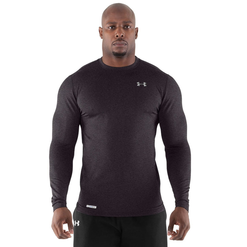Under Armour Men's ColdGear® Fitted Long Sleeve Crew Carbon Heather/Metal