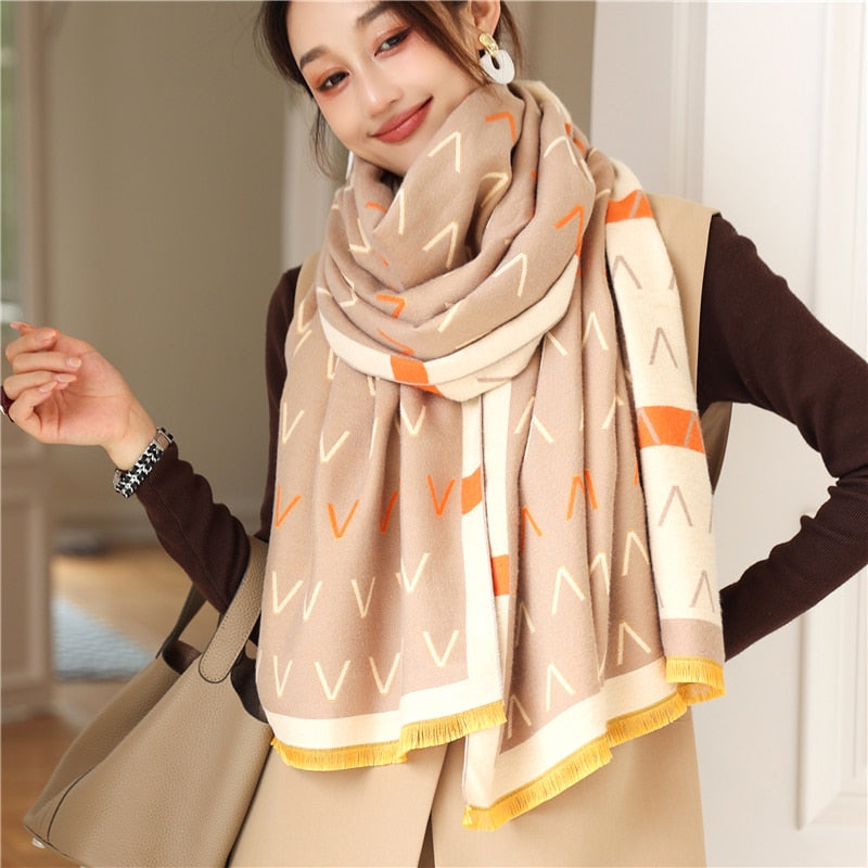 Luxury Cashmere Scarf For Winter