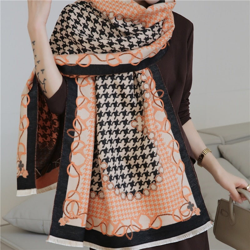 2022 Luxury Cashmere Scarf For Winter