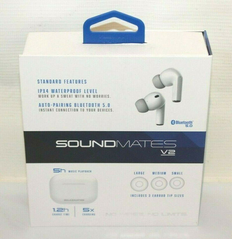 SoundMates V2 Wireless Earbuds Bluetooth 5.0 Headphones.