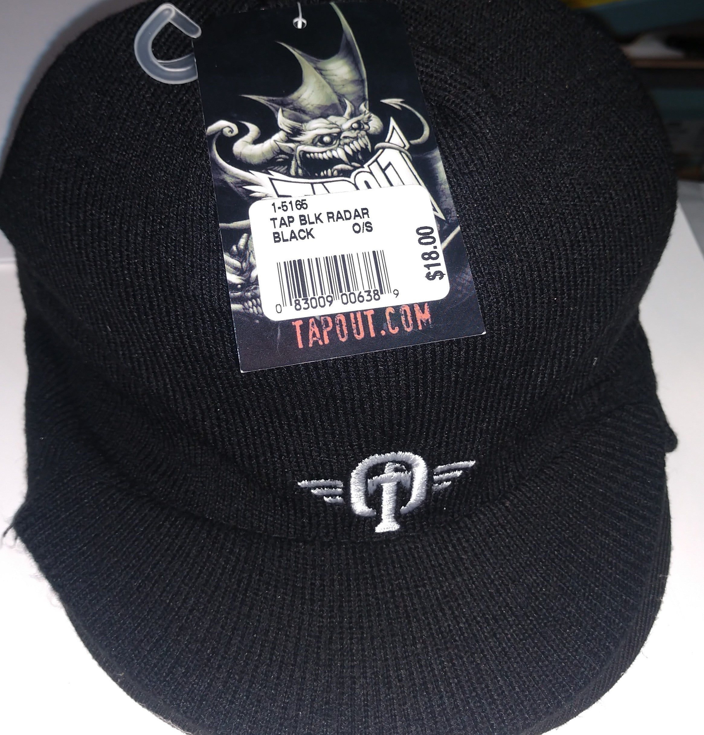 TAPOUT BLACK RADAR BEANIE WITH BRIM