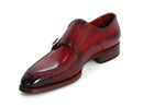 Paul Parkman Men's Double Monkstrap Shoes Black & Bordeaux (ID