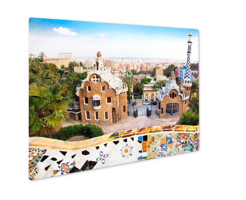 Metal Panel Print, Colorful Architecture By Antonio Gaudi Parc Guell Most Important