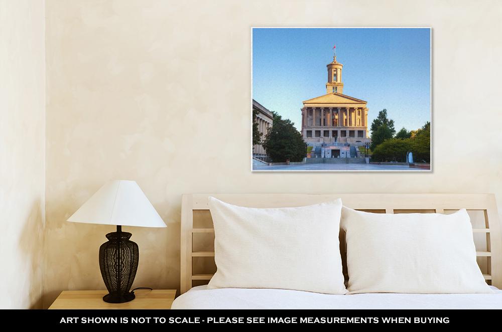 Gallery Wrapped Canvas, Tennessee State Capitol Building In Nashville Tn In The Morning
