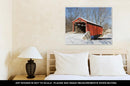 Gallery Wrapped Canvas, Covered Bridge In Winter