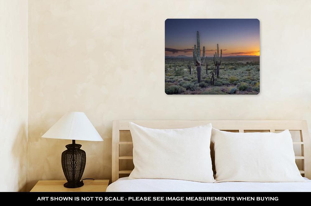 Metal Panel Print, Sunset Over The Phoenix Valley In Arizona