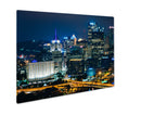 Metal Panel Print, Night View Of Pittsburgh From The Top Of The Duquesne Incline In