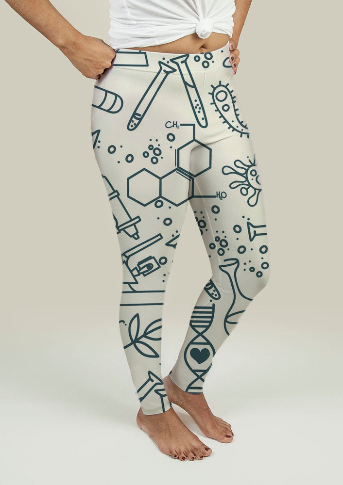 Leggings with Science Pattern