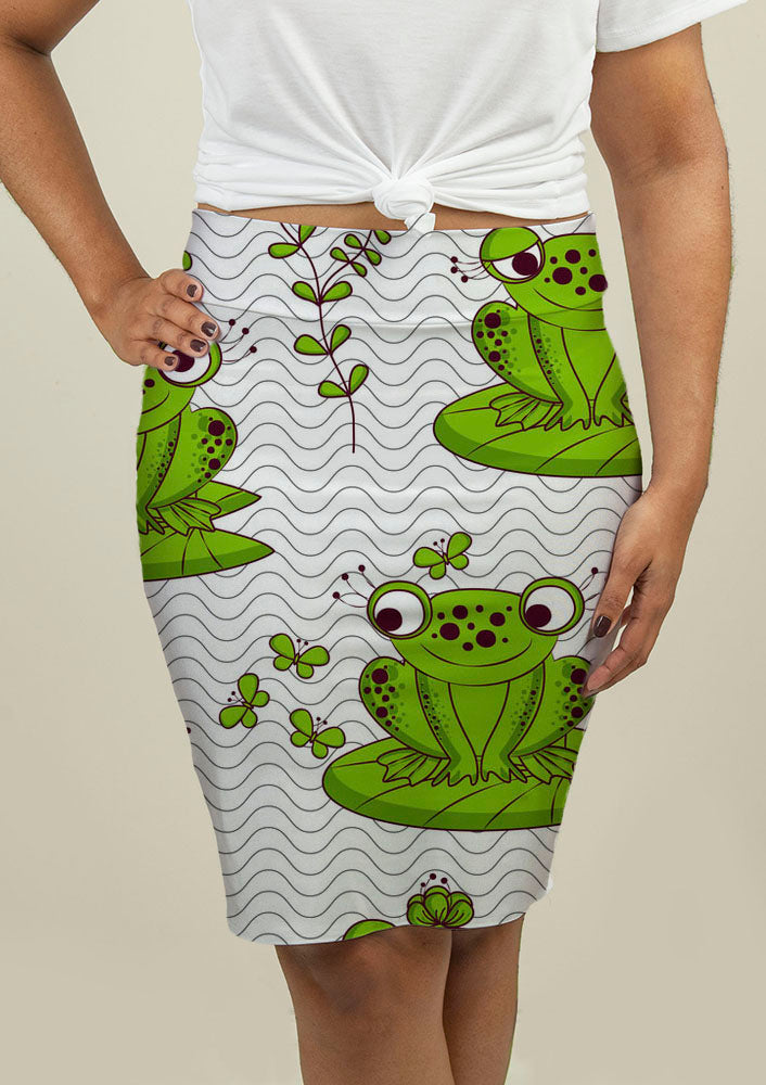 Pencil Skirt with Frogs