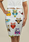 Pencil Skirt with Owls
