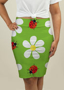 Pencil Skirt with Floral Pattern