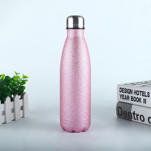 LOGO Custom Thermos Bottle Vacuum Flasks Stainless Steel Water Bottle Portable Sports Gift Cups