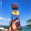 New Square Frosted Plastic Water Bottle, Portable, Transparent, Leak-proof