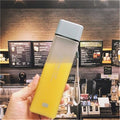 New Square Frosted Plastic Water Bottle, Portable, Transparent, Leak-proof