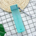 New Square Frosted Plastic Water Bottle, Portable, Transparent, Leak-proof