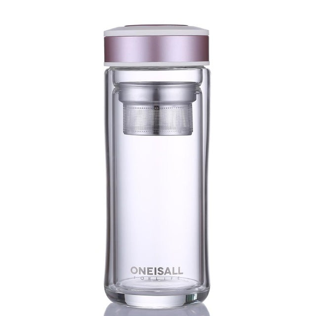 Glass Water Bottle With Tea Filter