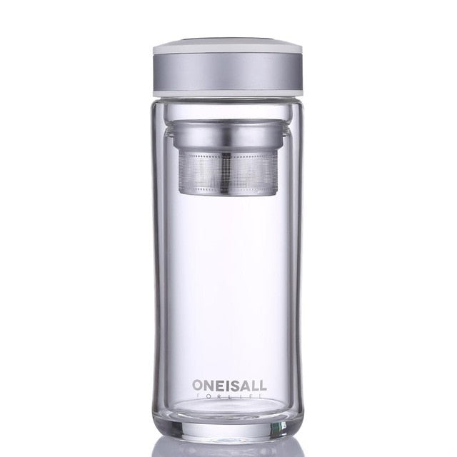 Glass Water Bottle With Tea Filter